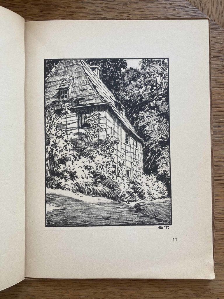 Zeichnung mit Goethes Gartenhaus